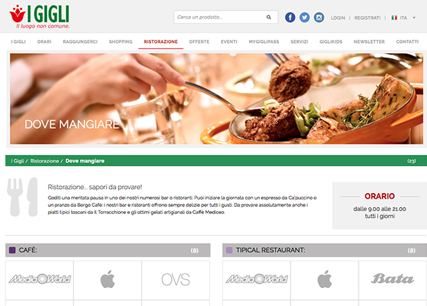 Centro Commerciale I Gigli  - Home Page